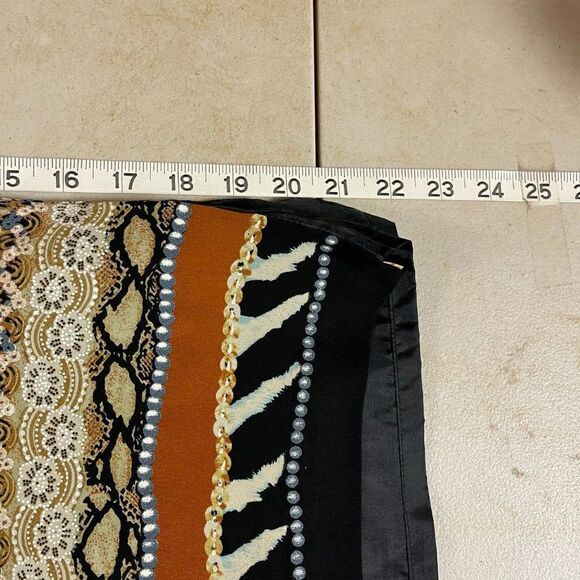 Silk Club Animal Print Sequin Pencil Skirt 4 - Picture 7 of 10